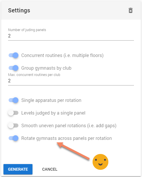 panel rotation